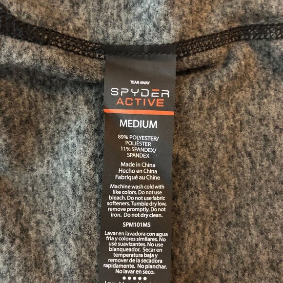 Spyder Active ProWeb Mens Grey Long Sleeve Athletic Shirt Size M - Picture 5 of 5